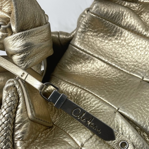Cole Haan Metallic Gold Soft Leather Bucket Bag - Picture 7 of 15